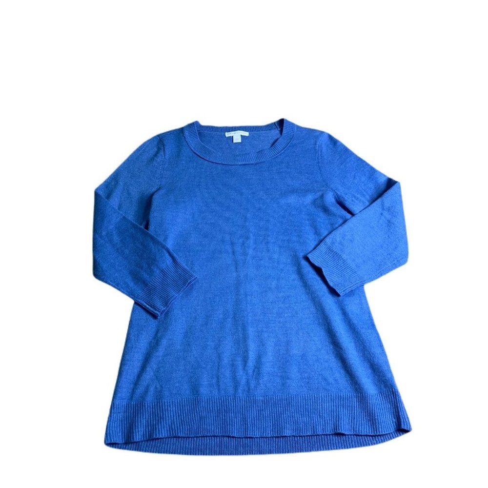 New York and Company Womens Blue Crewneck Sweater Small